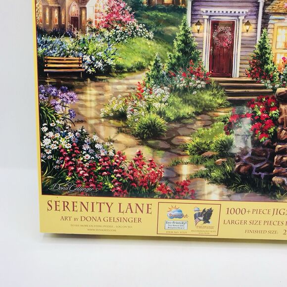 SunsOut 1000 Piece Puzzle SERENITY LANE Art by Dona Gelsinger Large Pieces 27x35 - Picture 5 of 6